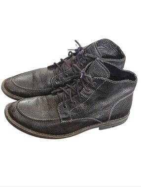 BED|STU Men's Black Pebbled Leather Chukka Boots Size 11